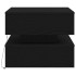 Mesa de centro con luces LED roble negro 50x50x40