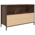 Mueble de baño con lavabo y cajones roble marrón 90x34,5x60