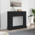 VidaXL Marco para chimenea madera ingeniería roble negro