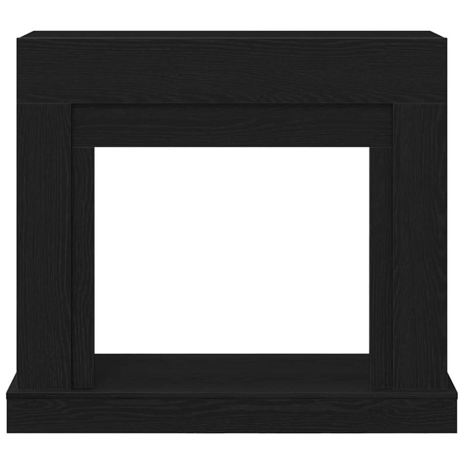 VidaXL Marco para chimenea madera ingeniería roble negro