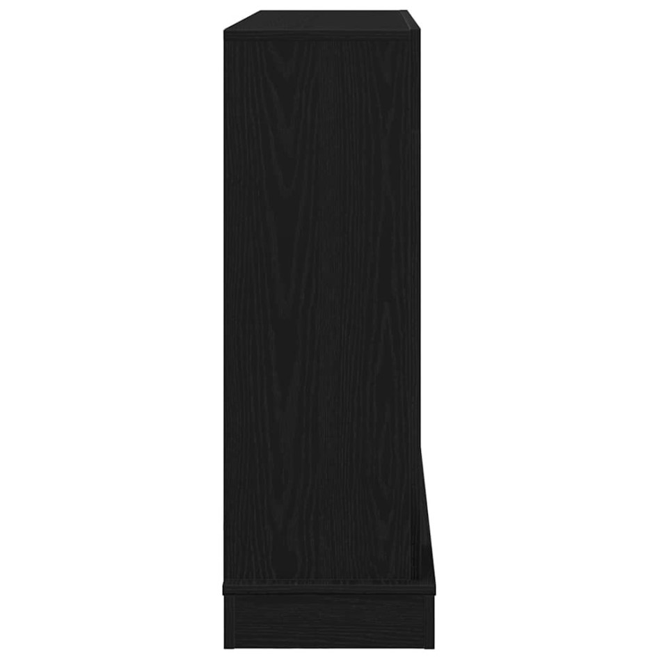 VidaXL Marco para chimenea madera ingeniería roble negro