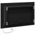 Espejo de baño con luces LED  roble negro 60x8,5x37