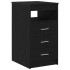 Cajonera de madera contrachapada roble negro 40x50x76
