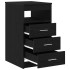 Cajonera de madera contrachapada roble negro 40x50x76