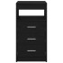 Cajonera de madera contrachapada roble negro 40x50x76