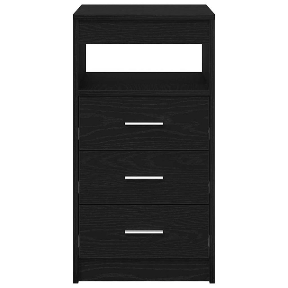 Cajonera de madera contrachapada roble negro 40x50x76