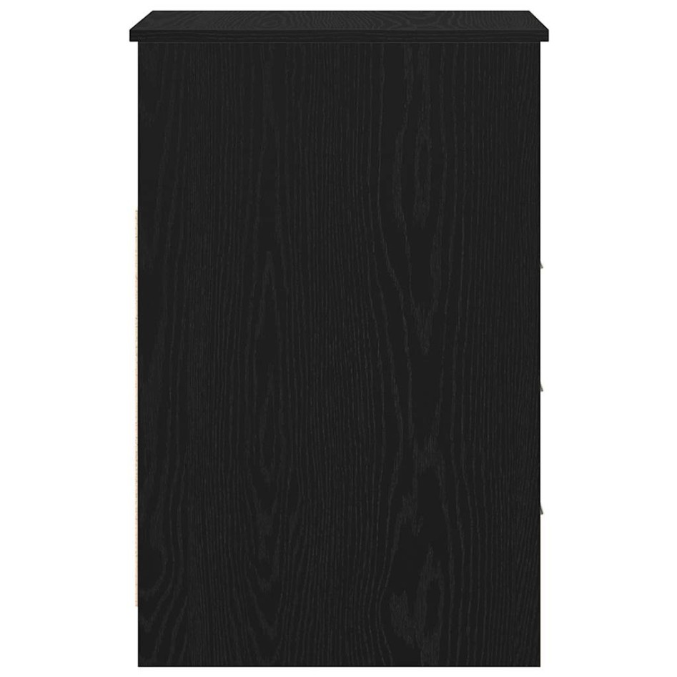 Cajonera de madera contrachapada roble negro 40x50x76