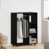 Armario de madera de roble negro 80x40x110