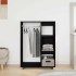 Armario de madera de roble negro 80x40x110
