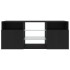 Mueble de TV con luces LED roble negro 120x30x50