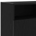 Mueble de TV con luces LED roble negro 120x30x50