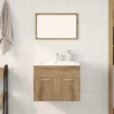 Juego de muebles baño 2 piezas madera ingeniería roble artisan