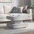Mesa de centro giratoria 360 grados gris Sonoma 50x50x34,5