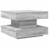 Mesa de centro giratoria 360 grados gris Sonoma 50x50x34,5