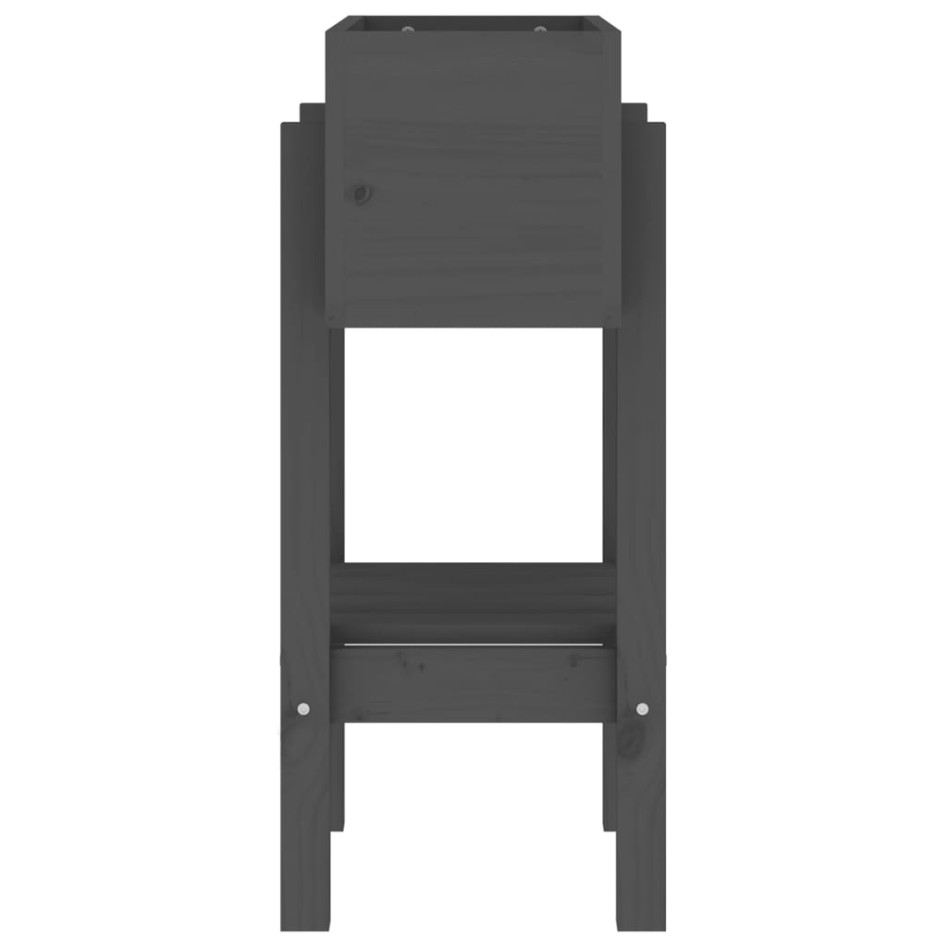 Jardinera madera maciza de pino gris 62x30x69