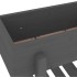 Jardinera madera maciza de pino gris 62x30x69