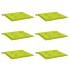 Cojines de silla de jardín 6 uds tela Oxford verde 40x40x3
