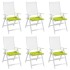 Cojines de silla de jardín 6 uds tela Oxford verde 40x40x3