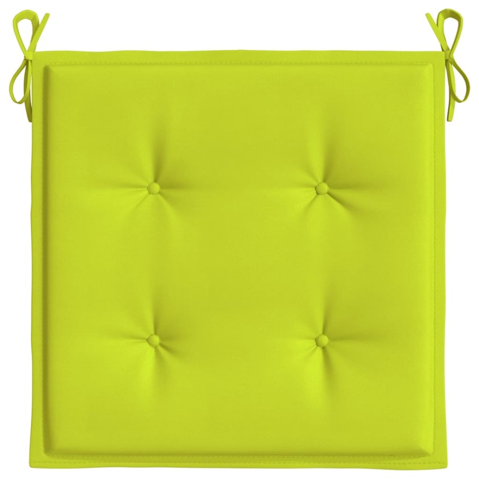 Cojines de silla de jardín 6 uds tela Oxford verde 40x40x3