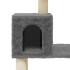 Rascador para gatos con postes de sisal gris oscuro 147
