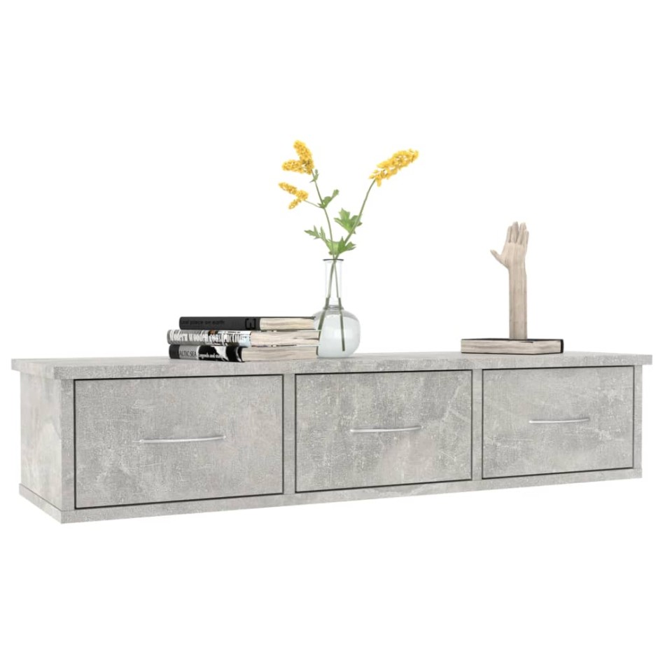 Estante cajones para pared contrachapada hormigón