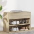 Banco zapatero madera contrachapada roble Sonoma 60x30x45