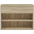 Banco zapatero madera contrachapada roble Sonoma 60x30x45