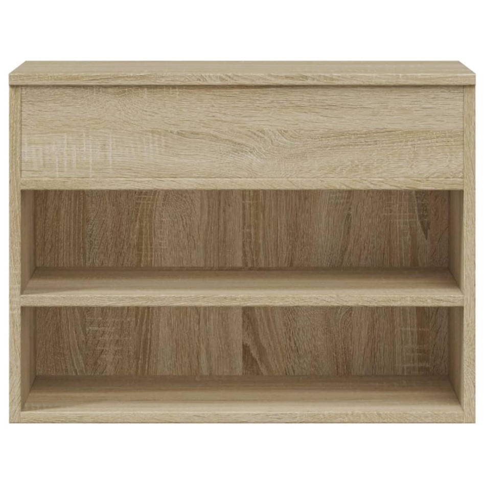 Banco zapatero madera contrachapada roble Sonoma 60x30x45
