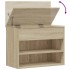 Banco zapatero madera contrachapada roble Sonoma 60x30x45