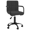 Silla de comedor giratoria de terciopelo negro