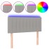 Cabecero con LED de tela gris claro 90x5x78/88
