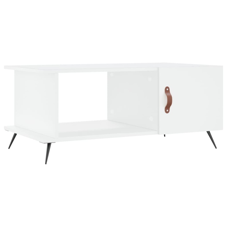 Mesa de centro madera contrachapada blanco 90x50x40