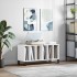 Mueble para discos madera contrachapada blanco 100x38x48