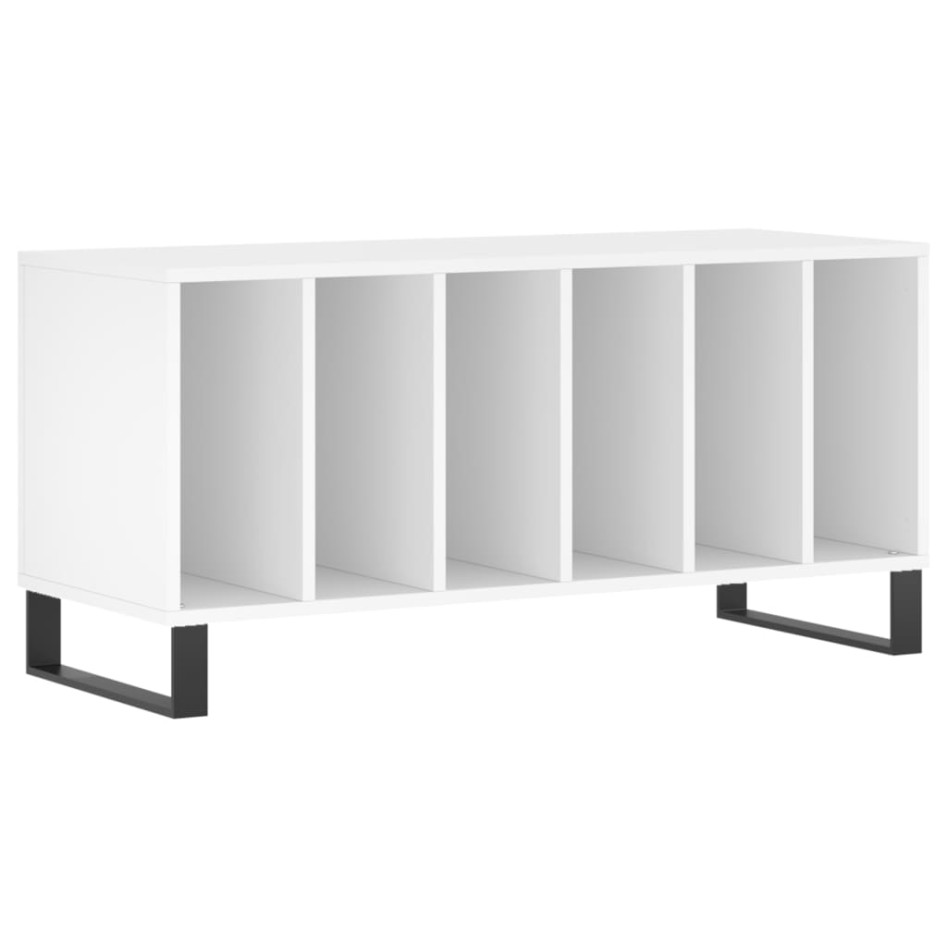 Mueble para discos madera contrachapada blanco 100x38x48