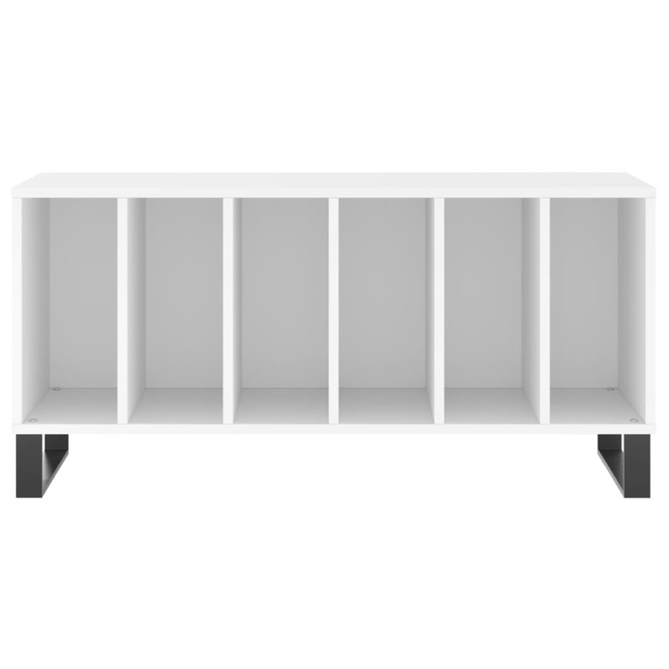 Mueble para discos madera contrachapada blanco 100x38x48