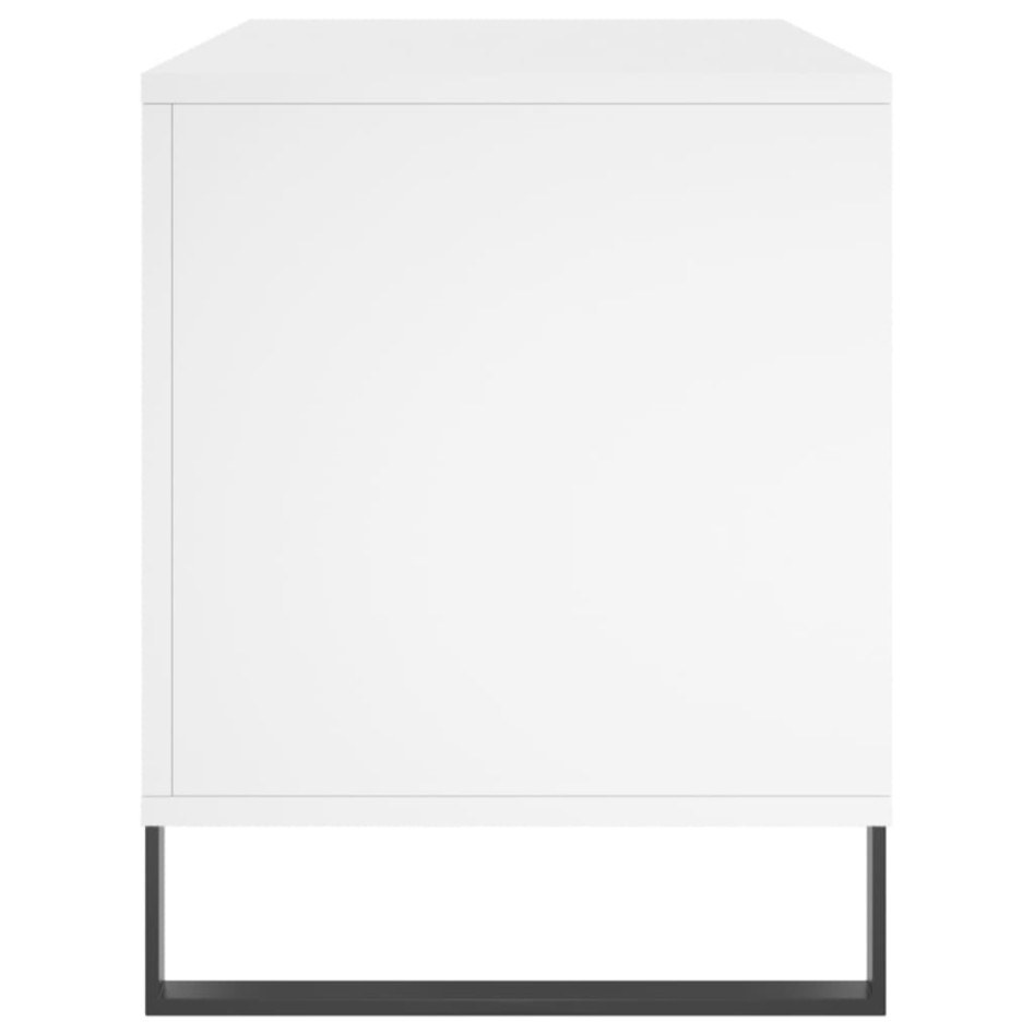 Mueble para discos madera contrachapada blanco 100x38x48