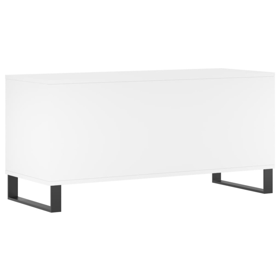 Mueble para discos madera contrachapada blanco 100x38x48