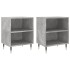 Mesitas de noche 2 uds madera gris hormigón 40x30x50