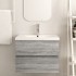 Mueble de lavabo madera de ingeniería gris Sonoma 60x38,5x45