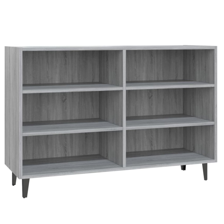 Aparador de madera de ingeniería gris Sonoma 103,5x35x70