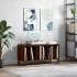 Mueble discos madera contrachapada roble marrón 100x38x48