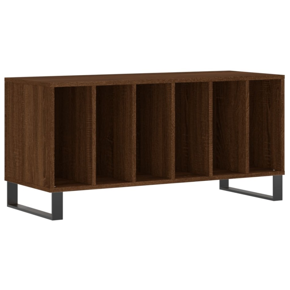 Mueble discos madera contrachapada roble marrón 100x38x48