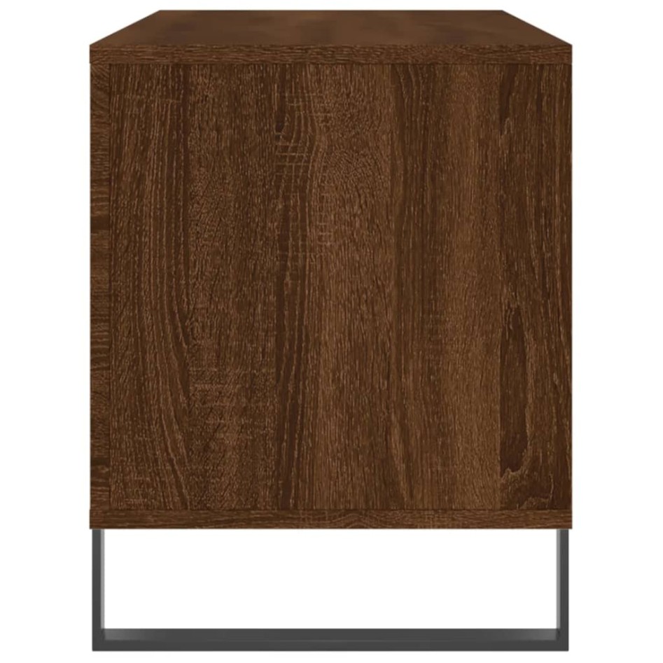 Mueble discos madera contrachapada roble marrón 100x38x48