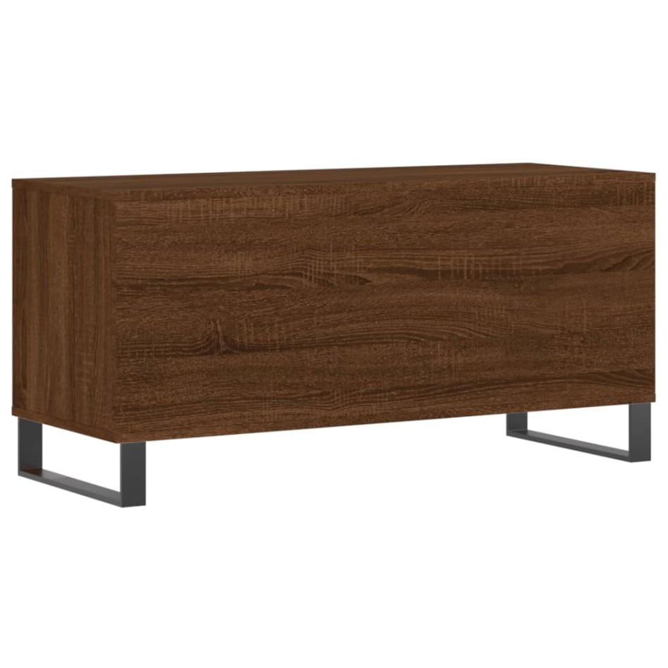 Mueble discos madera contrachapada roble marrón 100x38x48