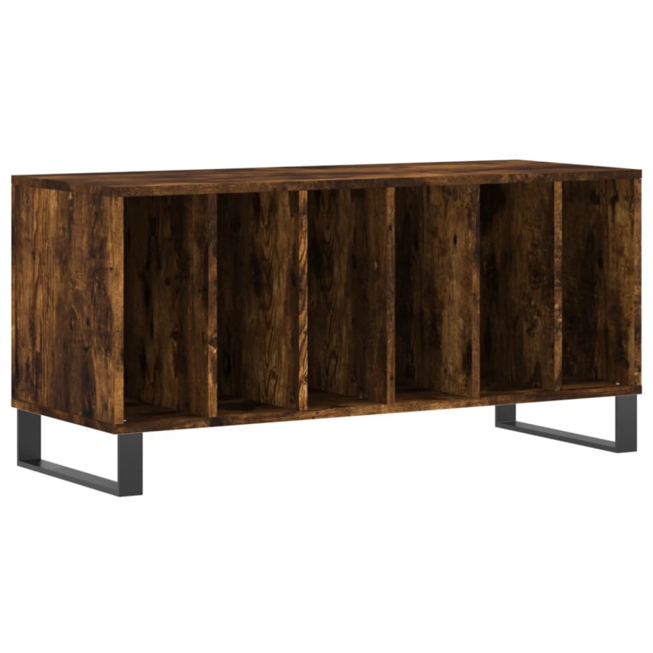 Mueble discos madera contrachapada roble ahumado 100x38x48