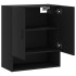 Armario de pared madera de ingeniería negro 60x31x70
