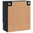 Armario de pared madera de ingeniería negro 60x31x70