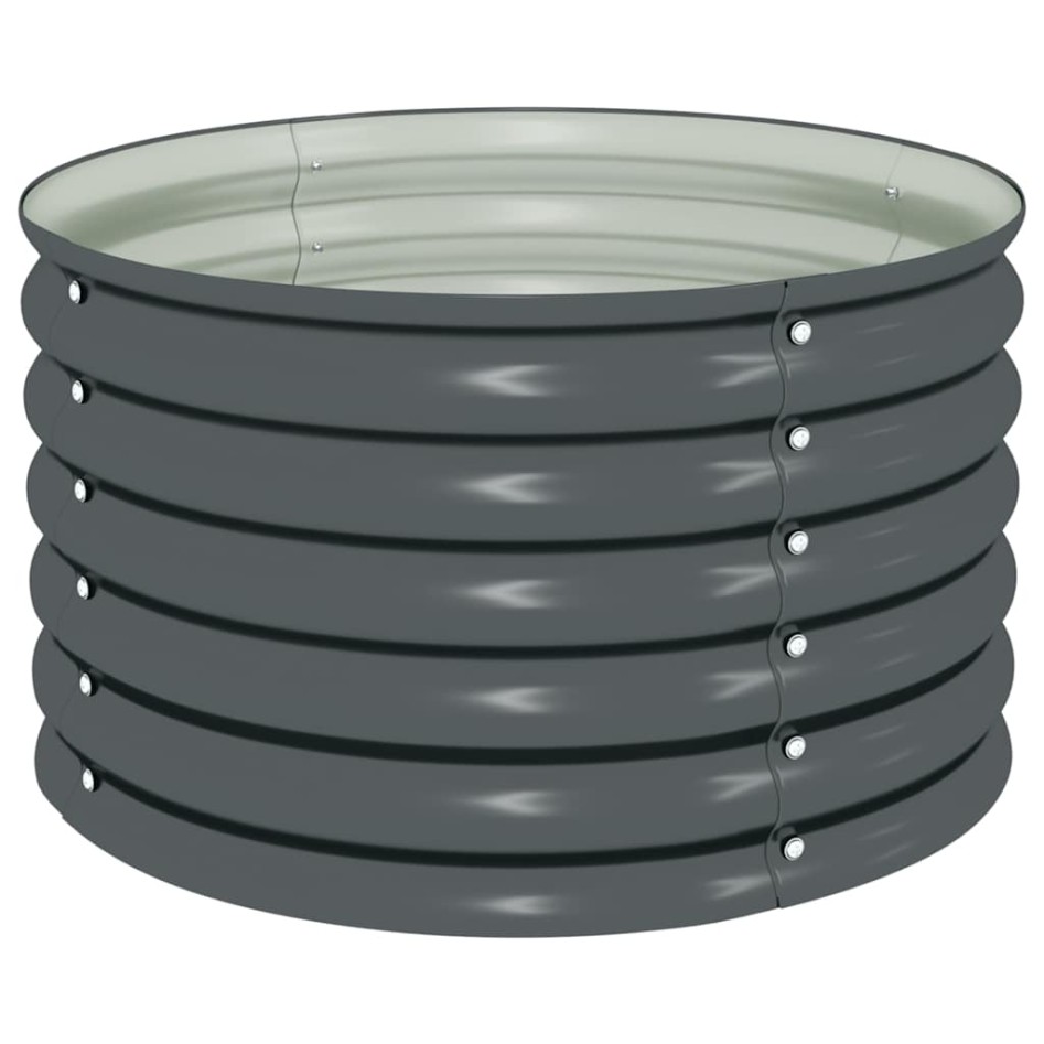 Arriate de acero galvanizado gris 80x80x44