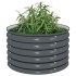 Arriate de acero galvanizado gris 80x80x44