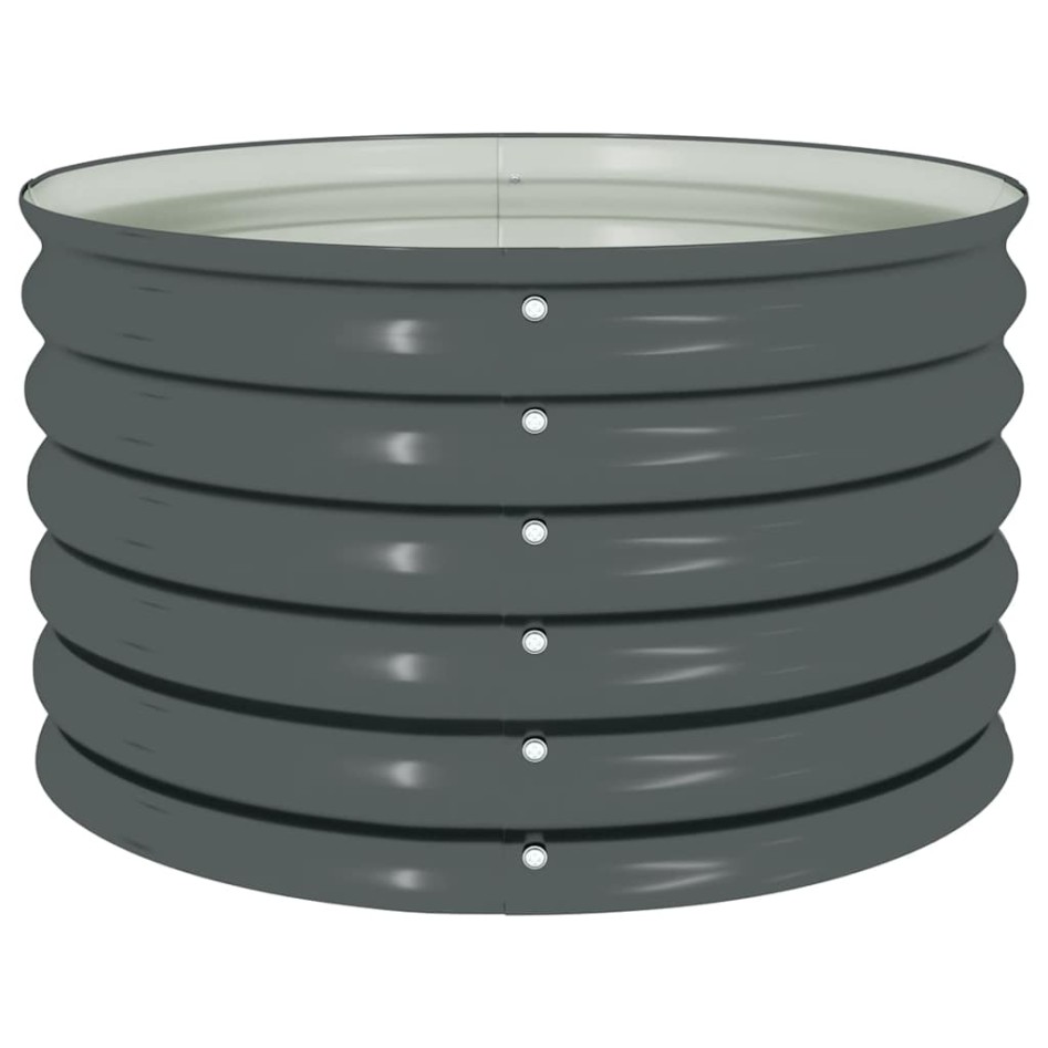 Arriate de acero galvanizado gris 80x80x44